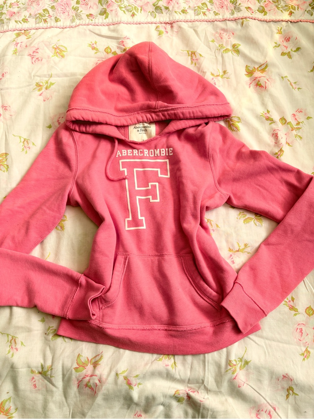 Abercrombie & Fitch Pink F Logo Hoodie